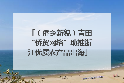 （侨乡新貌）青田“侨贸网络”助推浙江优质农产品出海