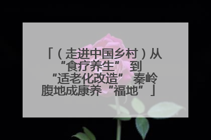 （走进中国乡村）从 “食疗养生” 到 “适老化改造” 秦岭腹地成康养“福地”