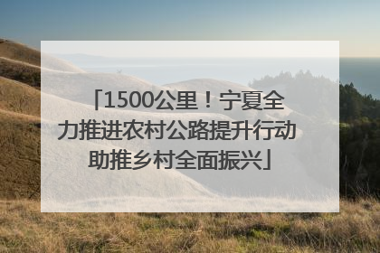 1500公里！宁夏全力推进农村公路提升行动 助推乡村全面振兴