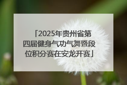 2025年贵州省第四届健身气功气舞暨段位积分赛在安龙开赛