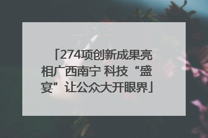 274项创新成果亮相广西南宁 科技“盛宴”让公众大开眼界