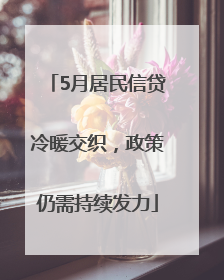 5月居民信贷冷暖交织，政策仍需持续发力