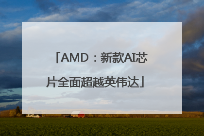 AMD：新款AI芯片全面超越英伟达