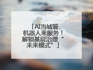 AI当城管、机器人来服务！解锁基层治理“未来模式”