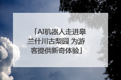 AI机器人走进皋兰什川古梨园 为游客提供新奇体验