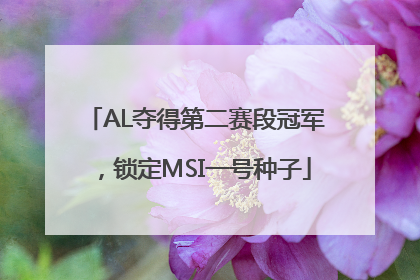 AL夺得第二赛段冠军，锁定MSI一号种子